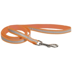 CHAPUIS SELLERIE SLA345 Reflektierende Hundeleine - Gurt in Leder-Imitat orange - Breite 25 mm - Länge 1,20 m - Größe L