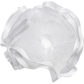 NKlaus Taufe Kerzenmanschette Kommunion aus Tüll 12x9cm Tropfschutz weiß Satinband 14434