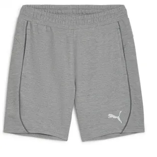 Puma teamFINAL Casuals Shorts Unisex-Erwachsene Gestrickte Shorts, Medium Gray Heather-PUMA Silver,