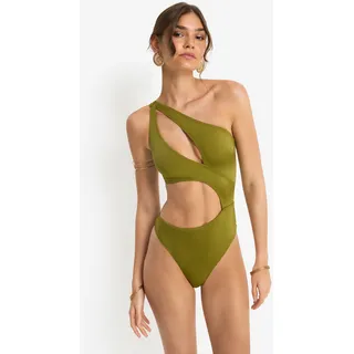LSCN by LASCANA Monokini "Sunny" in trendiger Glanzware, grün moss