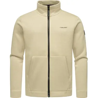 Sweatjacke RAGWEAR "Sweatjacke Fabbian Collar", Herren, Gr. 4XL, beige (ecru), Obermaterial: 100% Polyester PES. Futter: 100% Polyester PES., Sweatjacken Sweatjacke