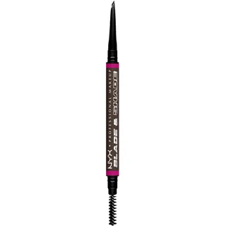 NYX Professional Makeup Augenbrauenstift, Mit zweiseitiger Spitze zum Definieren der Augenbrauen, Bis zu 16h wischfest und farbecht, Vegane Formel, Blade & Shade Nano, Farbton: Espresso