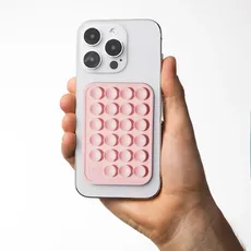 onedotleft Saugnapf Handyhalterung aus Silikon | rutschfest | selbstklebend | für alle gängigen Handys iPhone und Android | das Handy Gadget (Powder pink)