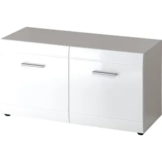 Germania Schuhbank 96 x 51 x 39 cm hochglänzend / weiß