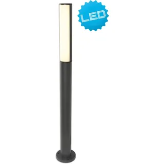 NÄVE LED Außen-Stehlampe Aluminium grau H:90cm Ø:6,5cm 1 Stk. warmweißes Licht