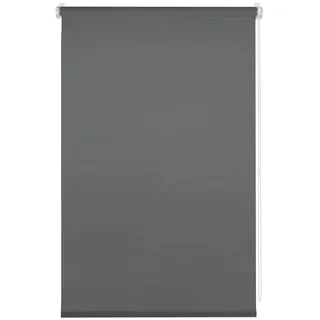 Deco Company Klemmrollo, Blickdicht, Lichtdurchlässig, Lichtschutz, Blendschutz, Rollo für Fenster ohne Bohren, Polyester, Anthrazit, 95 x 150 cm