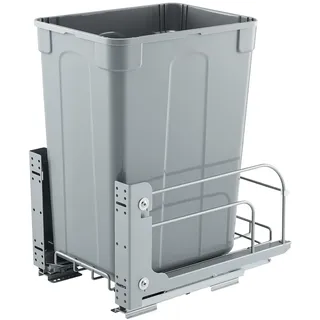 VEVOR ausziehbarer Mülleimer (35 Qt) für Küchenschränke, Unterbau-Abfallbehälter (30 kg belastbar) mit robustem Soft-Close-Schiebesystem aus Metall und Türsatz, für Spüle Unterbau