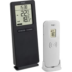 Bild TFA-Dostmann Umgebungsthermometer Elektronisches Umgebungsthermometer Indoor/Outdoor Schwarz