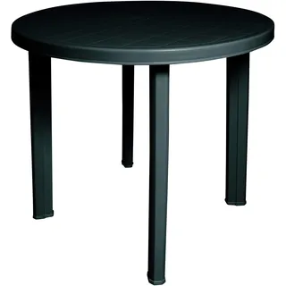 Dmora - Runder Gartentisch, Made in Italy, 90x90x72 cm, Farbe Grün