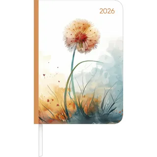 Alpha Edition - Lady Journal Blowballs 2026 – Taschenkalender A6 (11×15 cm) mit Monatsübersicht & Notizbereich, eleganter Terminplaner für Beruf, Schule & Alltag