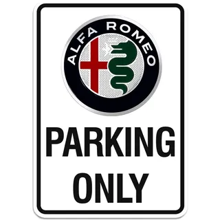 Alfa Romeo Quattroerre Alfa Romeo Schild Parking Only, 28 x 40 cm