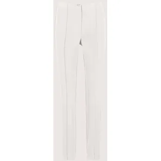 Stoffhose MADELEINE "Schlupfhose Slim Fit Stretchhose mit Biesen", Damen, Gr. 44, N + K Gr, weiß (wollweiß), Obermaterial: 78% Polyester PES. 18% Viskose CV. 4% Elasthan EL., Modern, Hosen Stoffhose, abgesteppte Biese