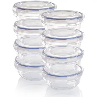 GRIZZLY Frischhaltedosen Set braun 8 x 0,8 l