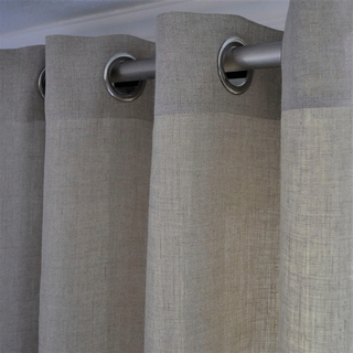 Vorhang KUTTI "Metis Leinen" Gr. 3, beige (natur), B:140cm H:225cm, Leinen, Gardinen, Vorhang, blickdicht, natürliche Leinen-Gardine, einfarbig, pflegeleicht, Basic