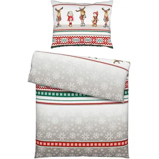 Esposa Bettwäsche , Rot , Textil , Weihnachten , 140x200 cm , Textiles Vertrauen - Oeko-Tex® , schadstoffgeprüft , Heimtextilien, Bettwäsche & Leintücher, Bettwäsche, Flanell-Bettwäsche