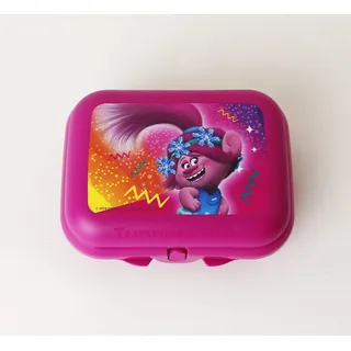 TUPPERWARE Twin Brotdosen Snackbox Gr.2 Trolls Pink + Kiwilöffel