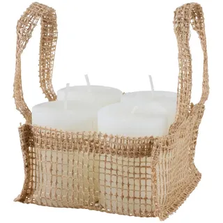 Ambia Home Stumpenkerze , Champagner , Naturmaterialien , rund , 9 cm , durchgefärbt, ohne Palmöl , Dekoration, Kerzen & Kerzenhalter, Stumpenkerzen