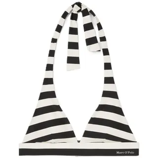 Marc O'Polo Triangel-Bikini-Top »Classic Stripes« mit Logoschriftzug, schwarz-weiß