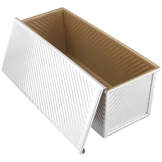 KEILEOHO Brotbackform mit Deckel 1 KG, Toastbrot Backform 1000g, Brot Kastenform Brotbackformen Toastbrotform für Küche, Bäckerei, 33 x 12 x 12 cm