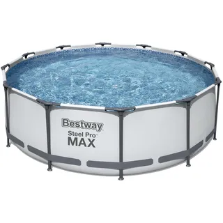 BESTWAY Steel Pro Max 366 x 100 cm inkl. Filterpumpe und Leiter