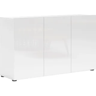 INOSIGN Sideboard INOSIGN "MISTER, Sideboard,Kommode, Anrichte, mit 4 geräumigen Fächern", weiß, B:135cm H:80cm T:38cm, Sideboards, Sideboard, Kommode, komplett Hochglanz lackiert, Breite 135cm, Topseller