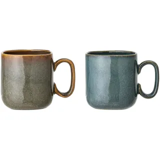 Bloomingville 82043421 NORDIC Becher 2er Set, Keramik, Weiß