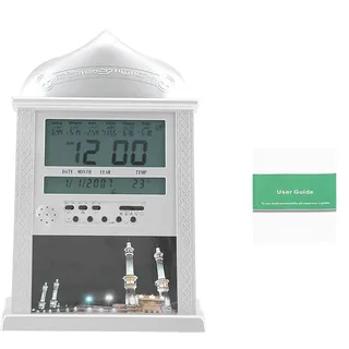 Smart Wecker für Muslimische Gebetzeit mit LCD Display, automatischer Uhrzeitberechnung, Wand- oder Tischuhr für Zuhause
