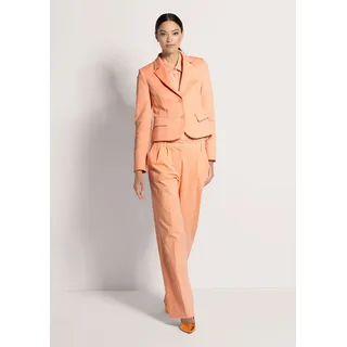 Jackenblazer MADELEINE "Blazer Piqué-Blazer", Damen, Gr. 42, orange (pfirsich), Obermaterial: 81% Baumwolle CO. 17% Polyamid PA. 2% Elasthan EL., Modern, normal, Blazer Jackenblazer