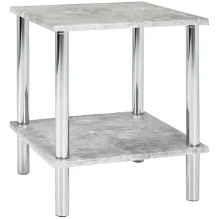 Haku-Möbel HAKU Möbel Beistelltisch quadratisch MDF-Platte Betonoptik 39,0 x 39,0 x 47,0 cm, 1 St.