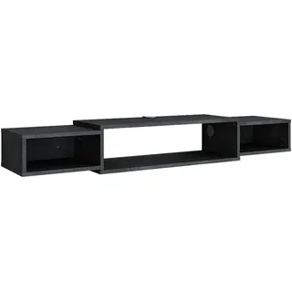 Vicco Nordic TV-Schrank Lowboard 139,7 x 20,3 cm Schwarz Beton Spanplatte