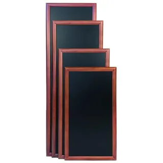 Securit Kreidetafel/Schreibtafel, 56 x 120 cm, lang, dunkelbraunes Lackfinish