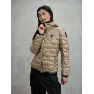 Blauer für Damen. 25WBLDC03095 Camellia beige wave jacket (S), Lässig, Polyamid