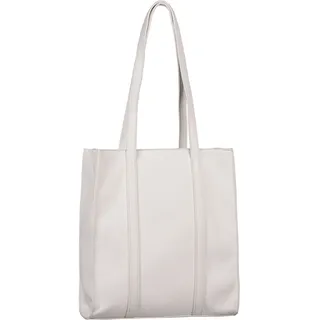 Gabor Shopper "Elfie", Damen, Gr. B/H/T: 30cm x 33cm x 9,5cm, weiß, Lederimitat, clean, gepflegt, unifarben, Taschen Shopper, aus fein genarbtem, glattem Kunstleder und mit einem Logo Rubber Patch