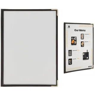 SecurIT® Securit Crystal Range Menühalter, A4, mit braunen Kanten, transparent