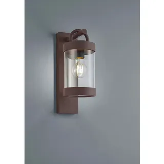 Trio Außenwandleuchte Aluminium 12,5x33 cm Dämmerungssensor rostfarben