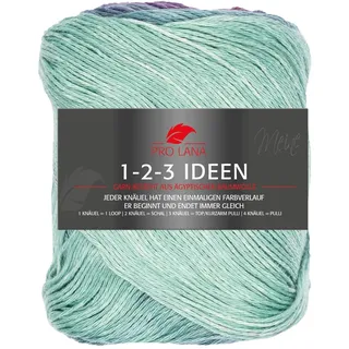 Pro Lana Häkelwolle 1-2-3 Ideen mint/flieder/pink/rosa 100 g