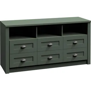 Büro Kommode Holz Schrank Holzkommode Landhaus Kommoden RTV Sideboard Sideboard - Grün