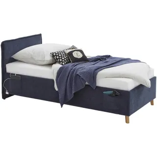 Meise Möbel meise.möbel Polsterbett Fun Stoff Blau Dunkelblau 90 x 200 cm