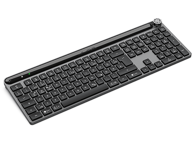 Bild von Epic Wireless Keyboard, schwarz, LEDs weiß, USB/Bluetooth, DE (IEUDEKEPICKEYRBLK4)