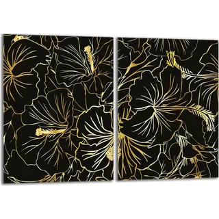 Glasherdplattenschutz 2x40x52 Blumen