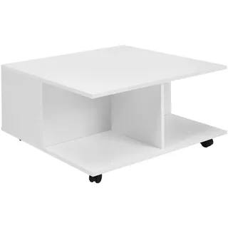 Wohnling Couchtisch Weiß Holz 70 x 36 cm