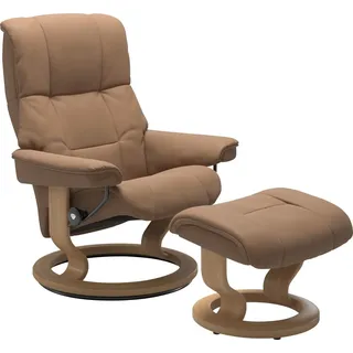 Stressless® Relaxsessel »Mayfair« Relaxsessel mit Hocker, mit Hocker, mit Classic Base, Größe S, M & L, Gestell Eiche, in 3 Bezugsqualitäten lieferbar, braun