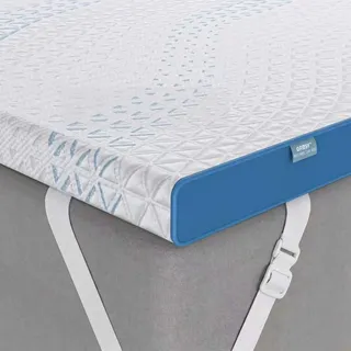Grbsy Topper 140x200cm H5/H6 Hart aus 7cm – Tencel-Bezug, Gel & Bambuskohle-Memory-Schaum, 7-Zonen Rückenunterstützung, Waschbar, Hygienisch, für Boxspringbett & Schlafsofa, Oeko-TEX & CertiPUR-US