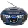 P 70 Blau • Kassettenradio mit CD • UKW-Radio • Boombox • CD-Player • Stereo Lautsprecher • AUX-Eingang • Netz- / Batteriebetrieb • Tragbar