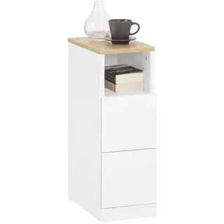SoBuy Nachtschrank mit 2 Schubladen 20 x 60 x 60 cm Weiß