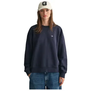 GANT Damen Shield C-Neck Sweatshirt, Evening Blue, S EU