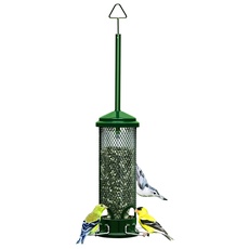 Squirrel Buster Mini-Vogelfutterstation mit 4 Metallstangen, 0,4 kg Samenkapazität