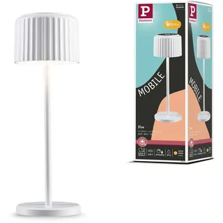 Paulmann Dekoleuchte Aluminium 30,5 cm inkl. Akku, IP44, weiß