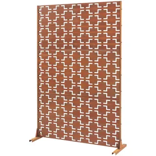 casa.pro Raumteiler 120 x 180 x 40 cm Rostfarben