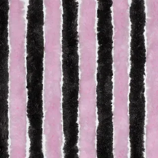 Moritz Flauschvorhang aus Chenille 100 x 230 cm pink schwarz Türvorhang als Fliegenschutz Insektenschutz für Camping Wohnwagen - Rosa, Schwarz